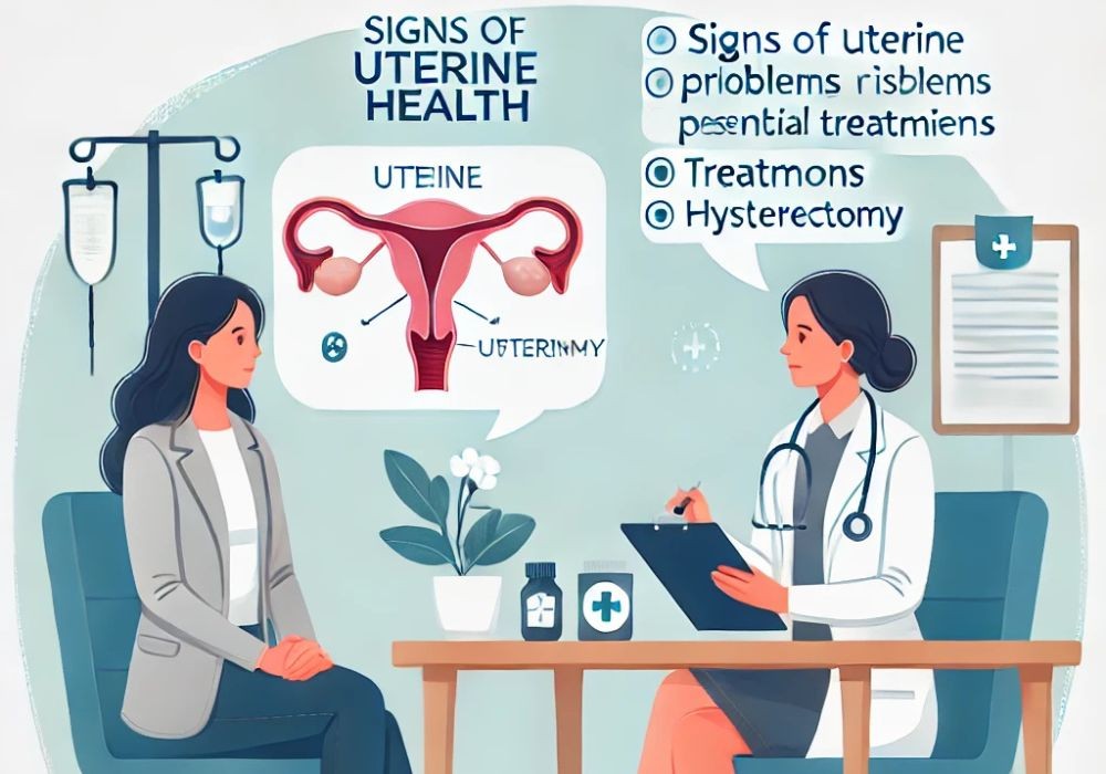 Doctor and patient discussing uterine health